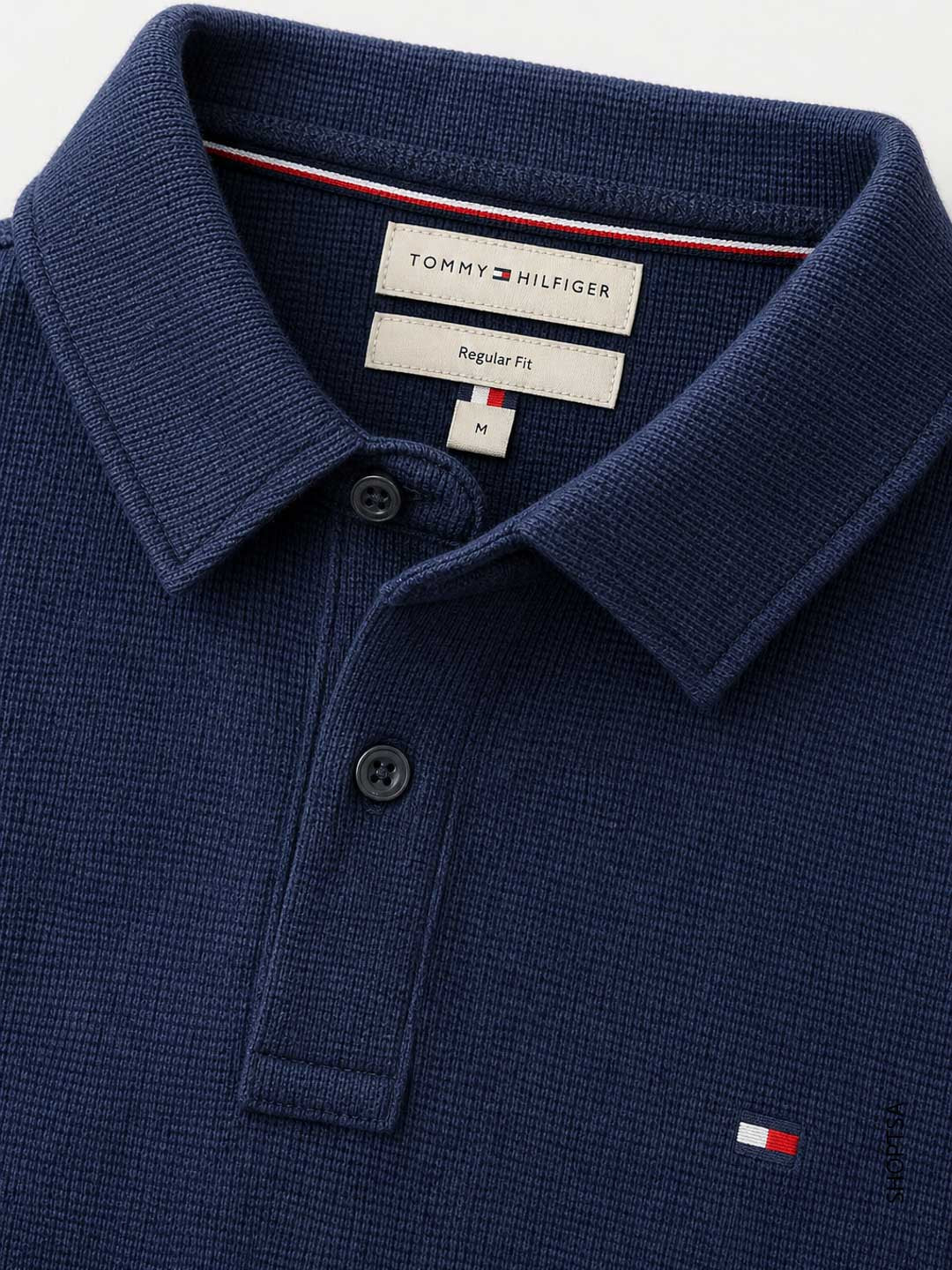 Polo uomo maniche lunghe piquet Tommy Hilfiger
