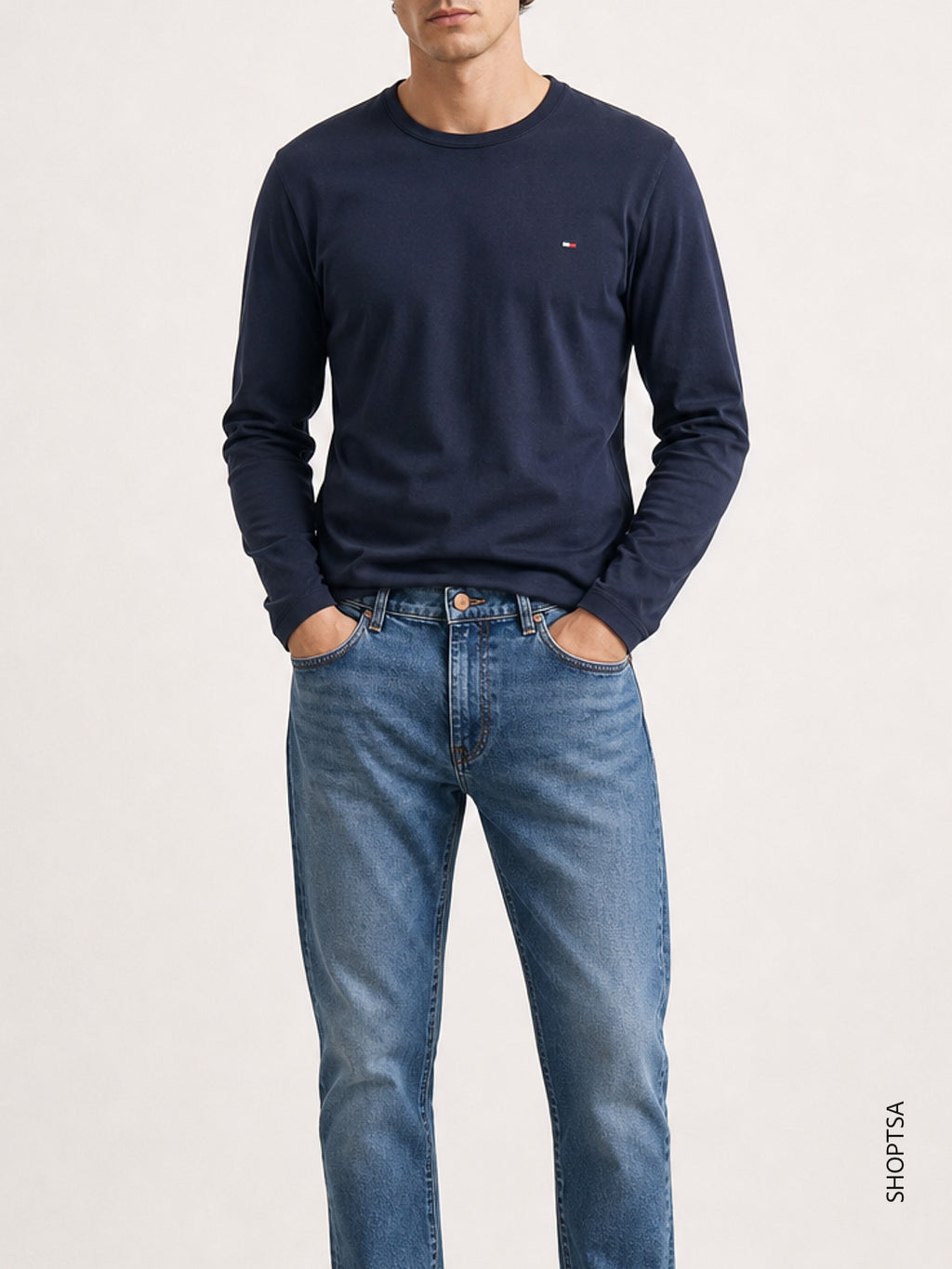 T-shirt uomo slim maniche lunghe Tommy Hilfiger