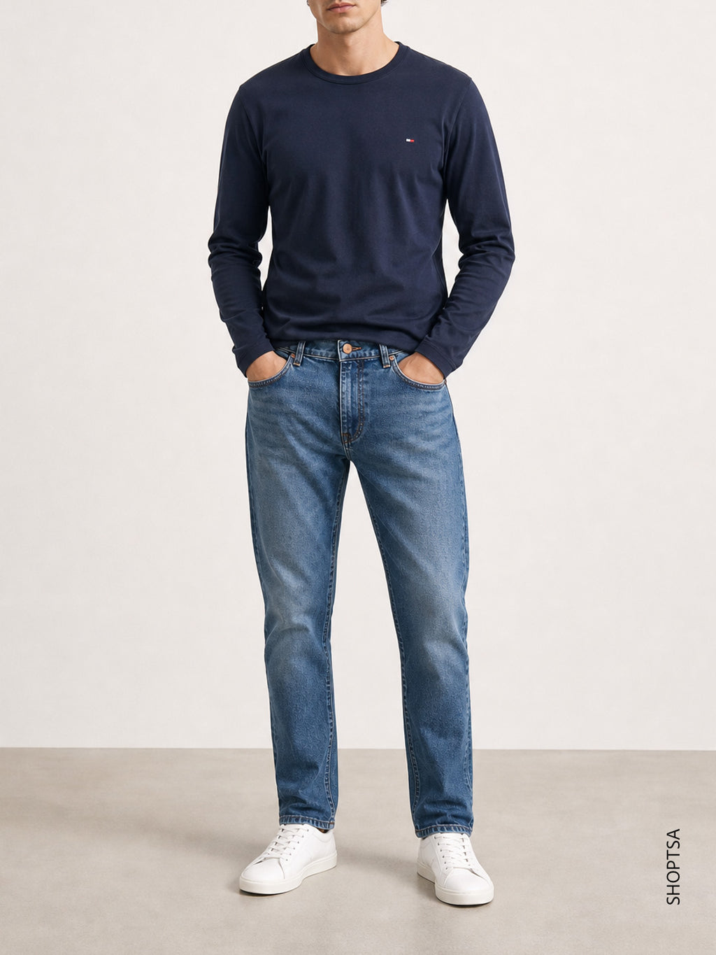 T-shirt uomo slim maniche lunghe Tommy Hilfiger