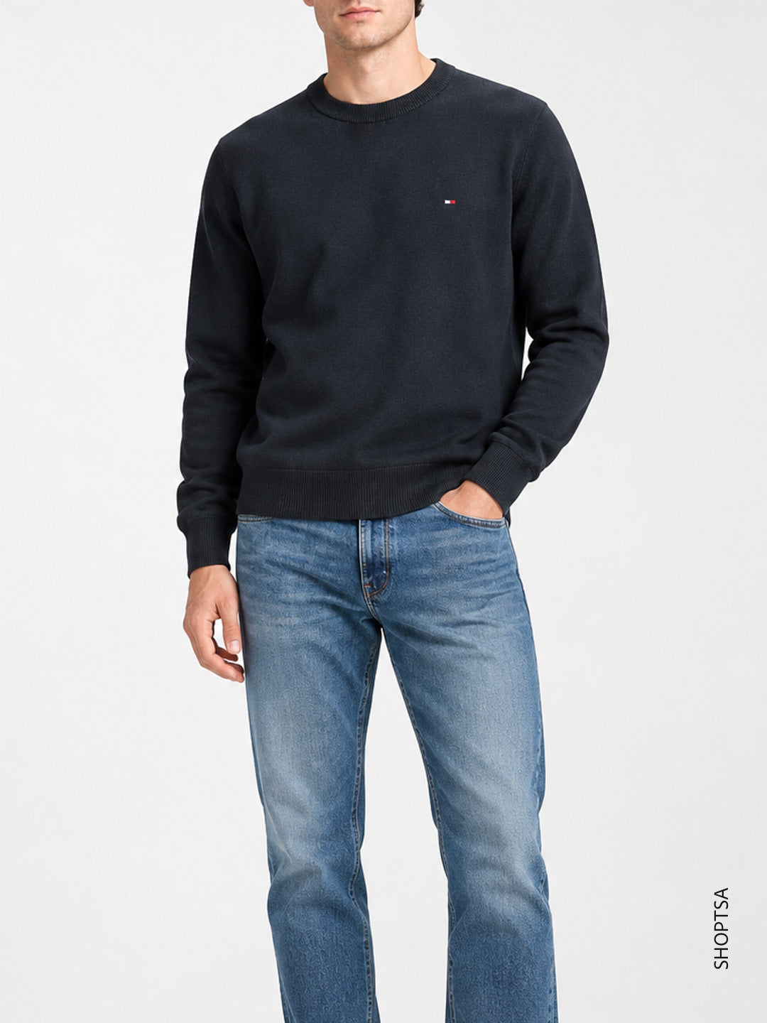 Pullover girocollo cotone Pima cashmere Tommy Hilfiger