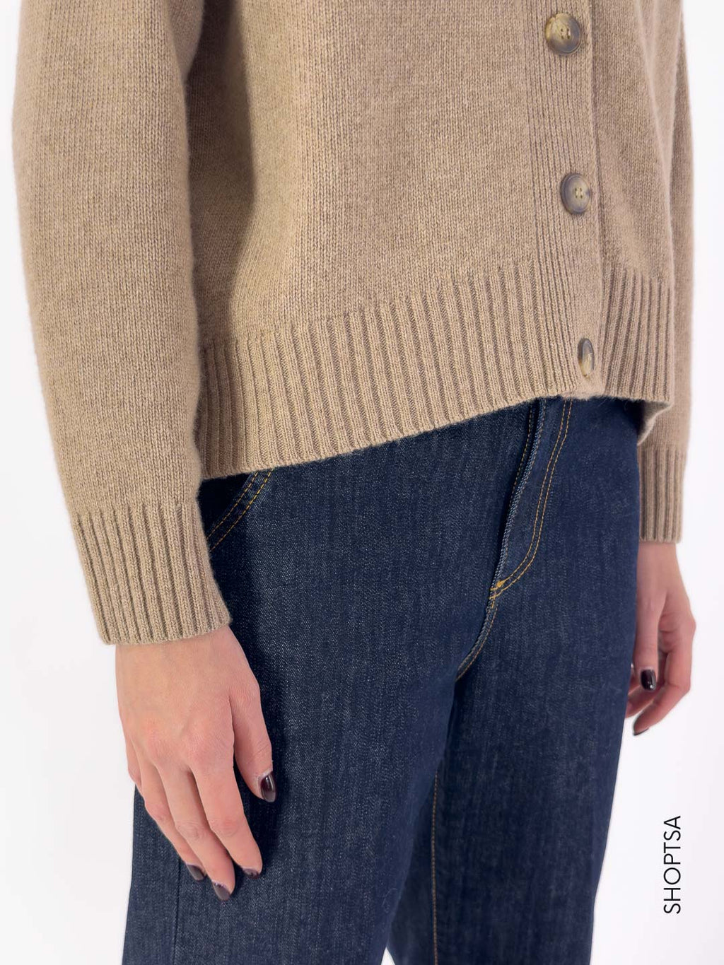 Cardigan in lana rasata