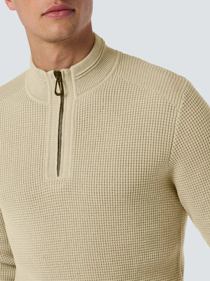 Maglione mezza zip cotone