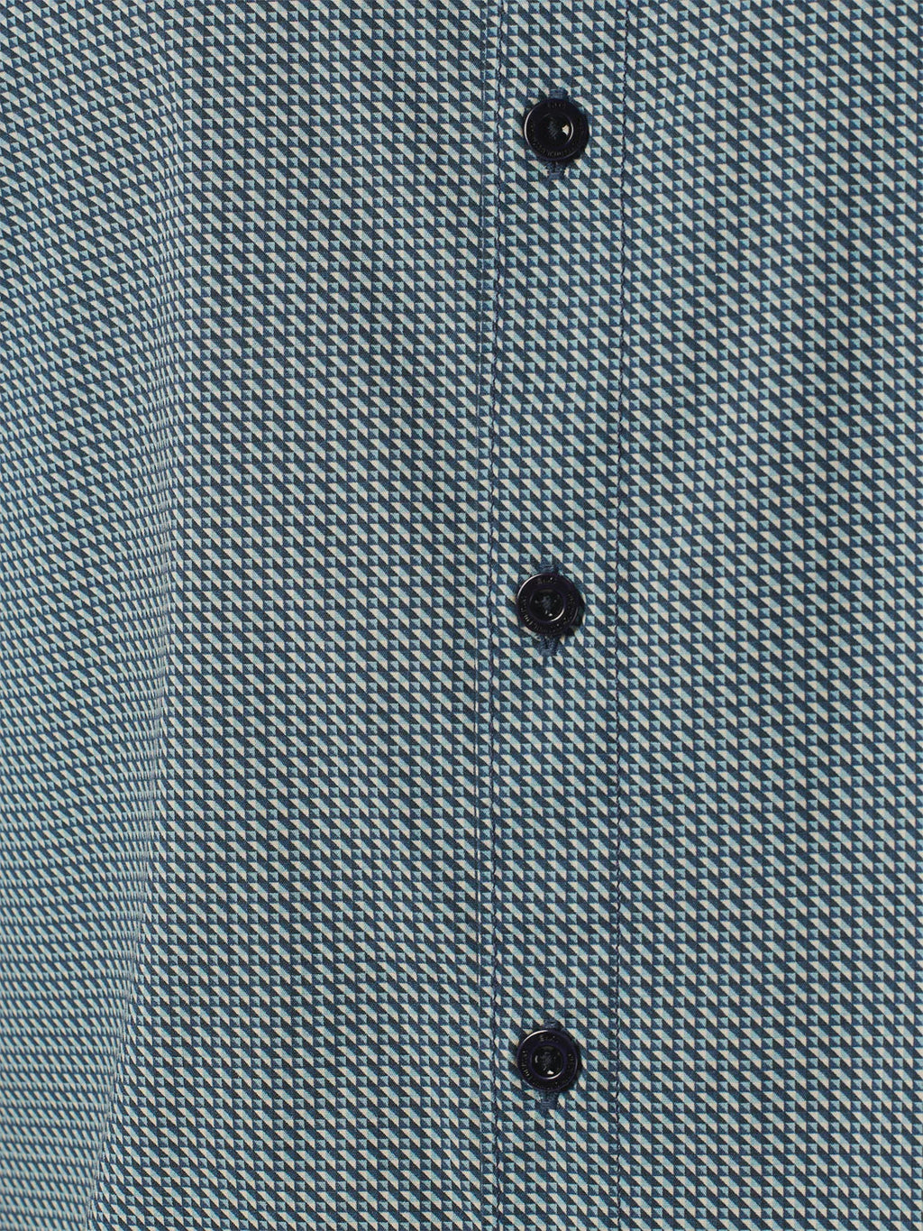 Camicia micro stampa blu