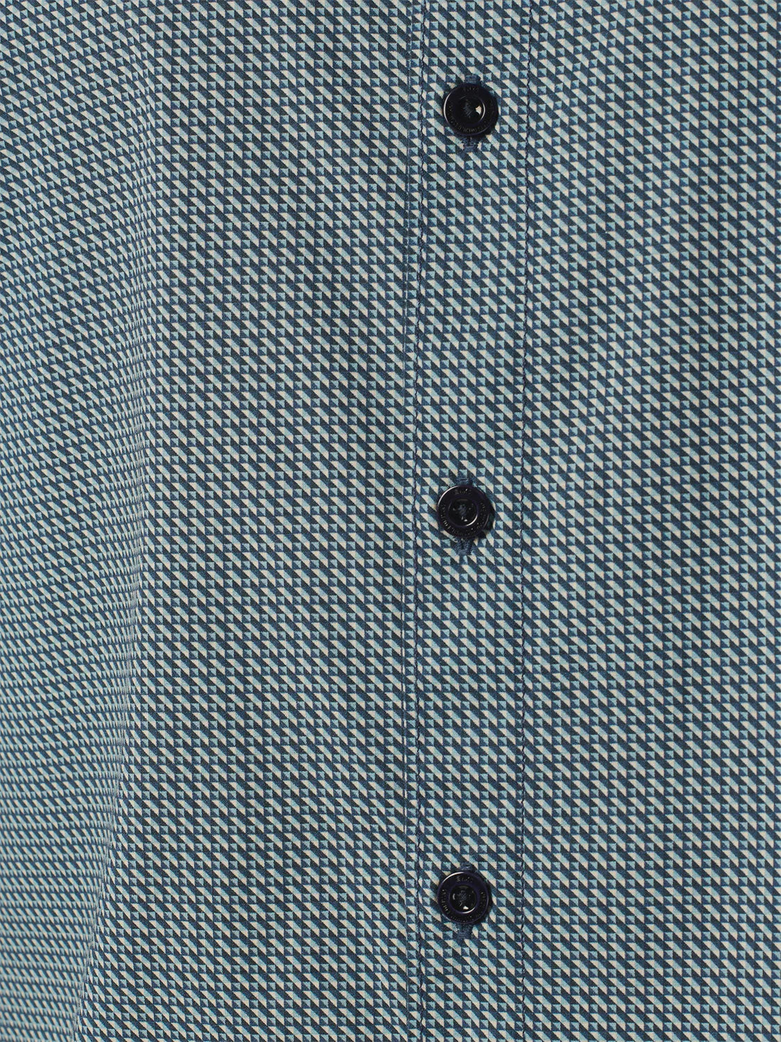 Camicia micro stampa blu