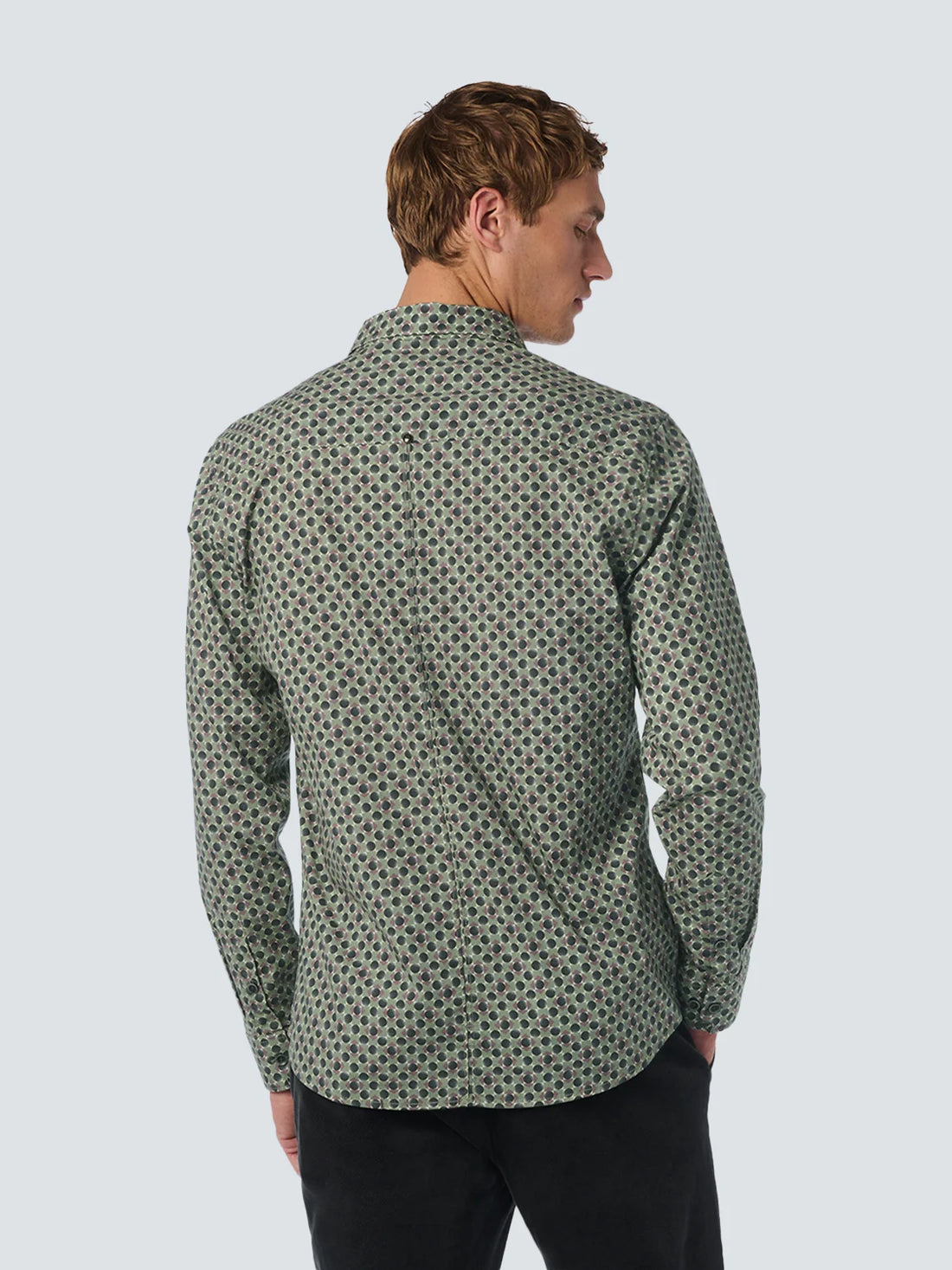 Camicia micro stampa grigio
