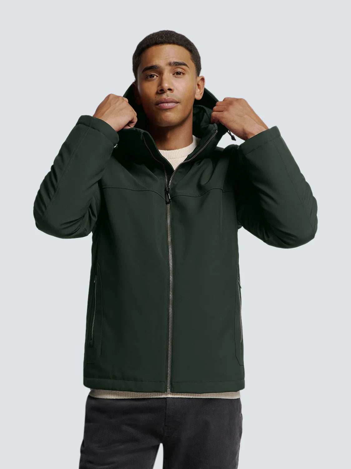 Giubbotto softshell con cappuccio