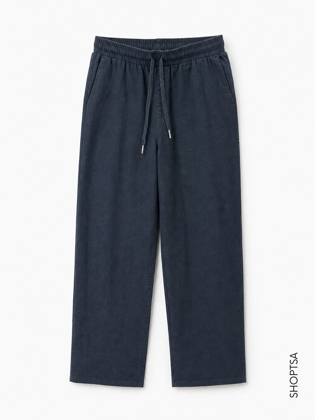 Pantalone Relaxed Fit in lino e cotone
