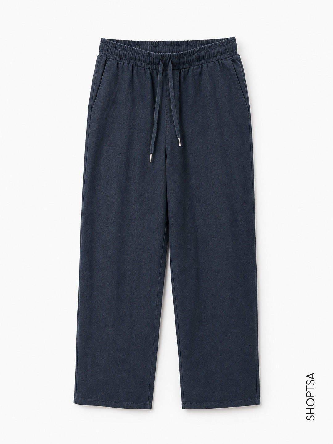 Pantalone Relaxed Fit in lino e cotone