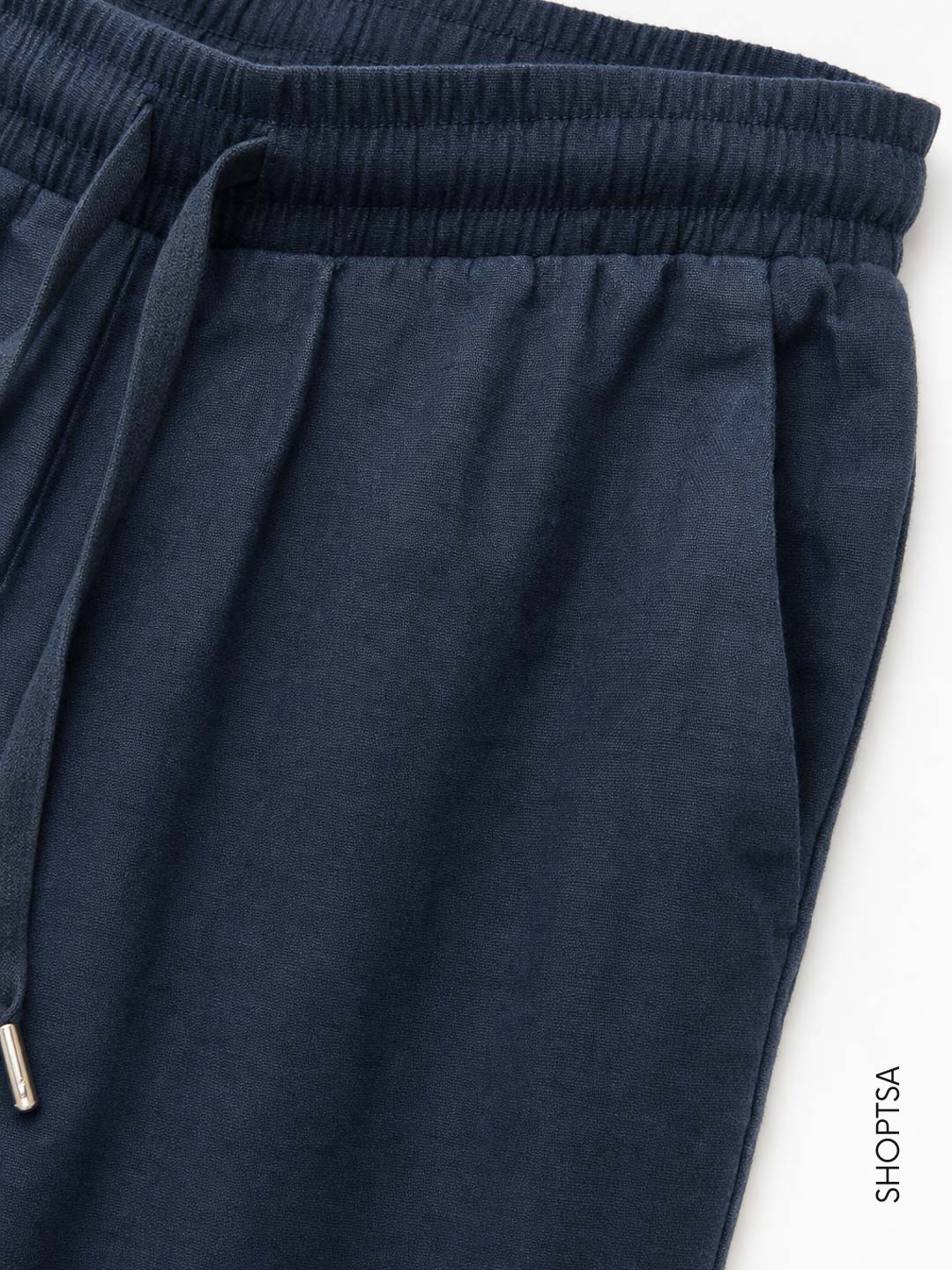 Pantalone Relaxed Fit in lino e cotone