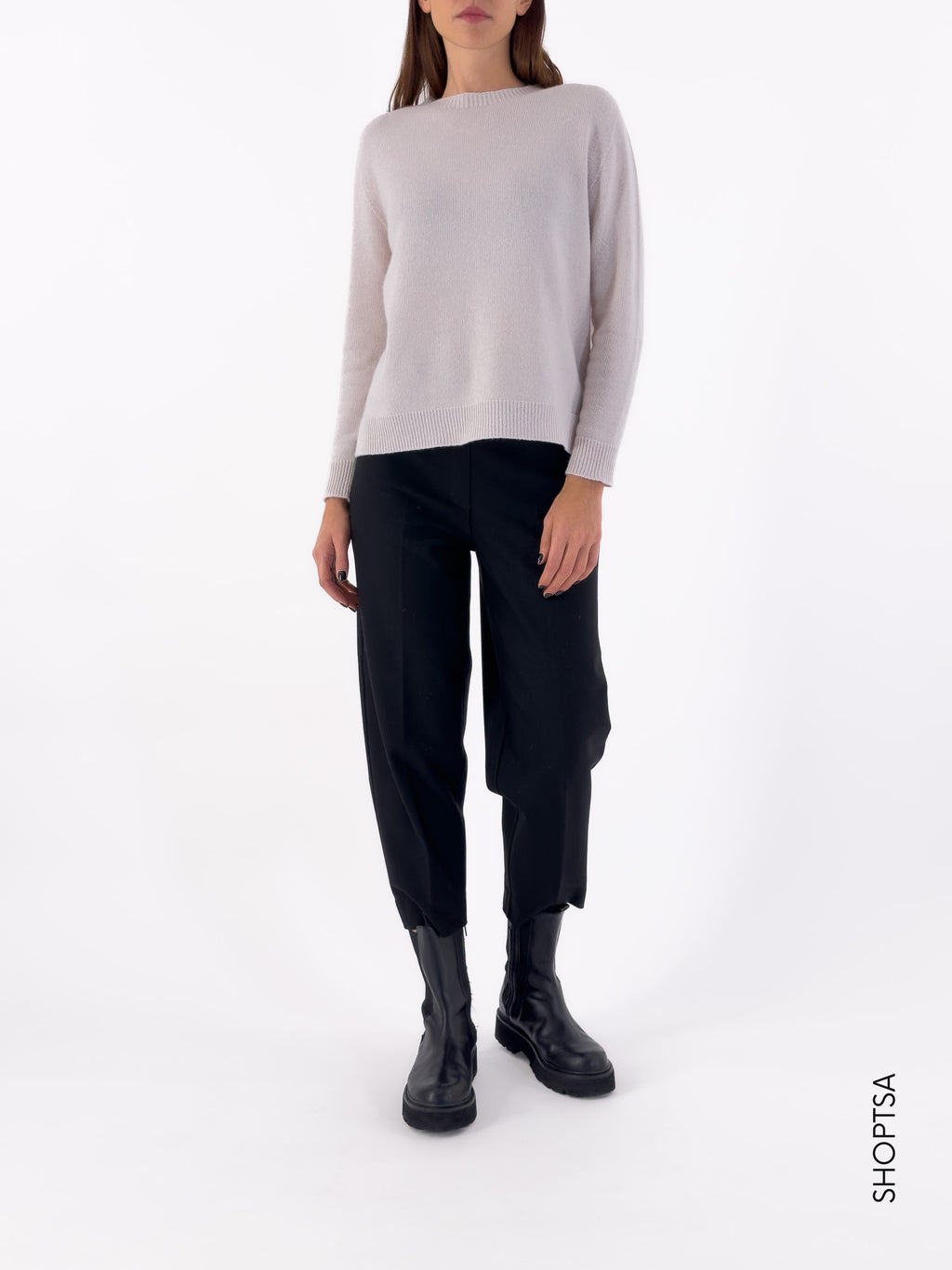 Maglia boxy in lana e cashmere 40204