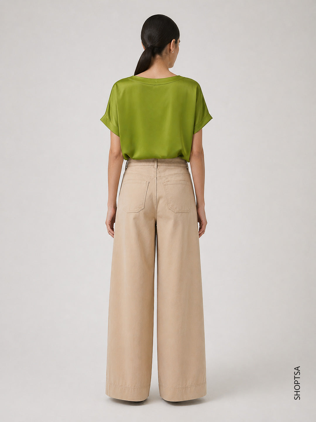 Blusa in raso tinta unita EMMRAMO
