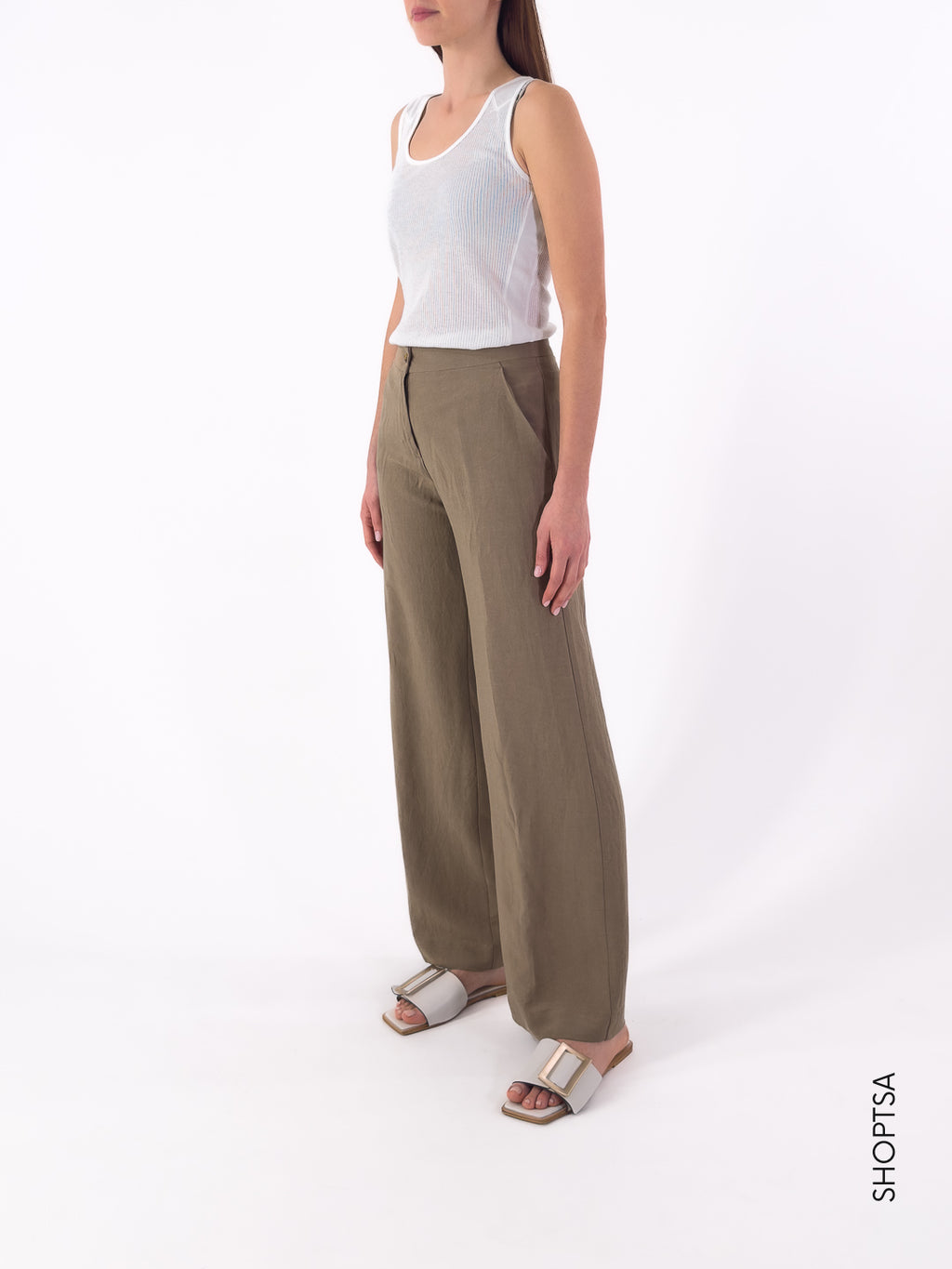 Pantalone palazzo in lino - PRANI