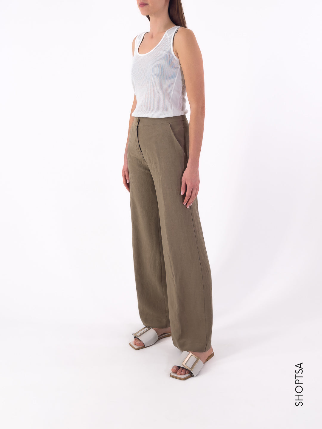 Pantalone palazzo in lino - PRANI