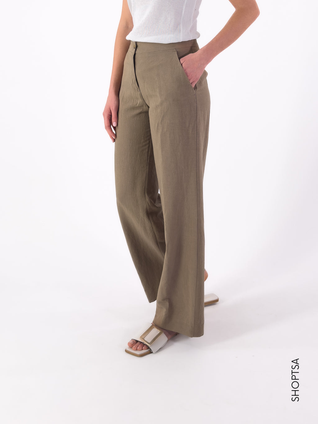 Pantalone palazzo in lino - PRANI