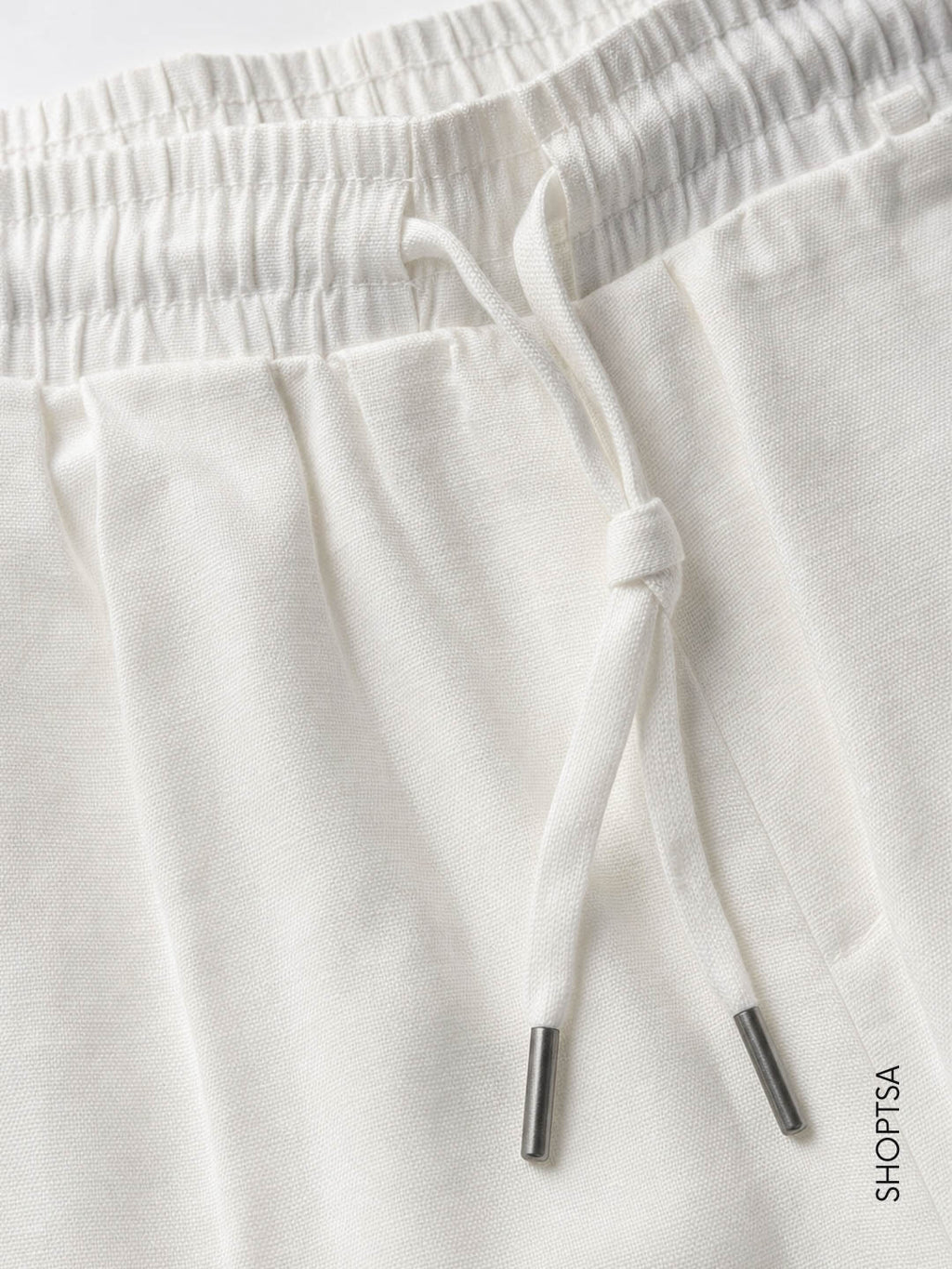 Pantalone Relaxed Fit in lino e cotone
