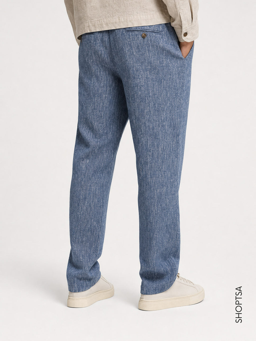 Pantalone in 100% lino mélange