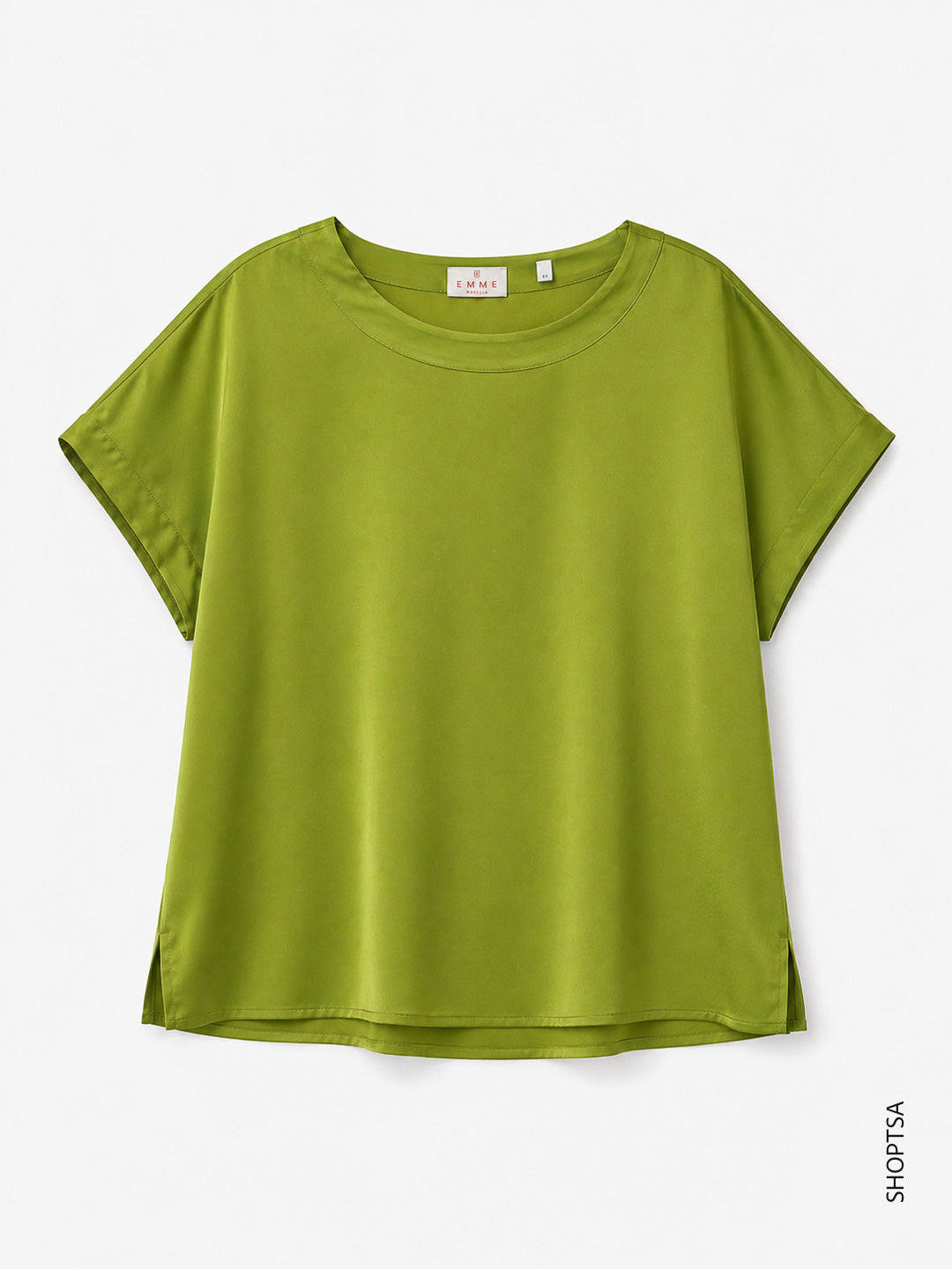 Blusa in raso tinta unita EMMRAMO
