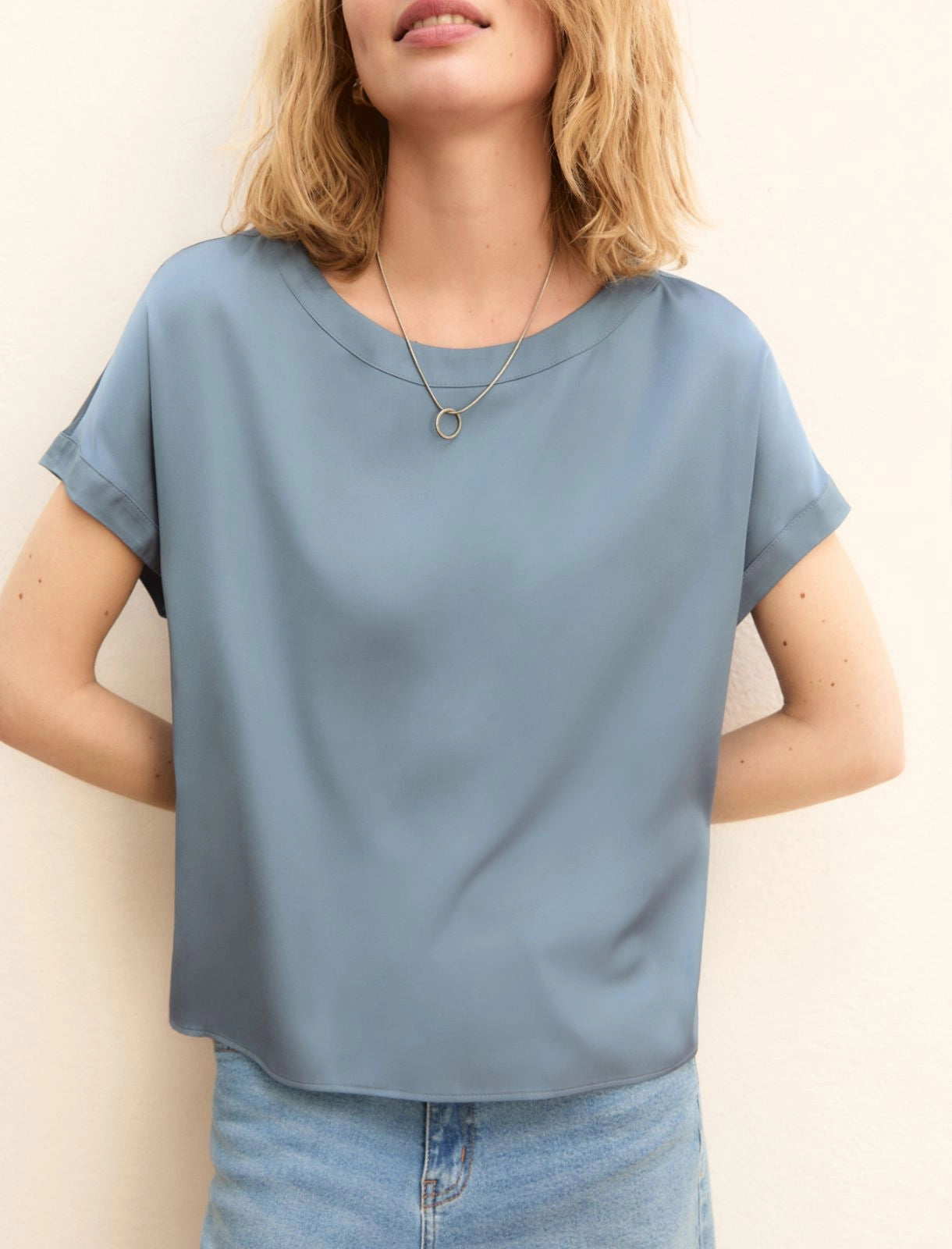 Blusa in raso tinta unita EMMRAMO - Emme Marella - shopTSa