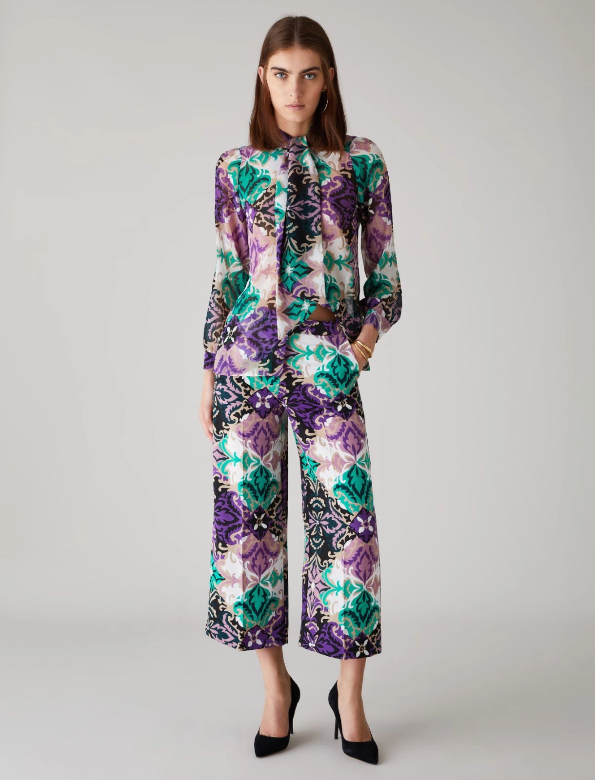 Camicia in georgette con fascia TRONCO