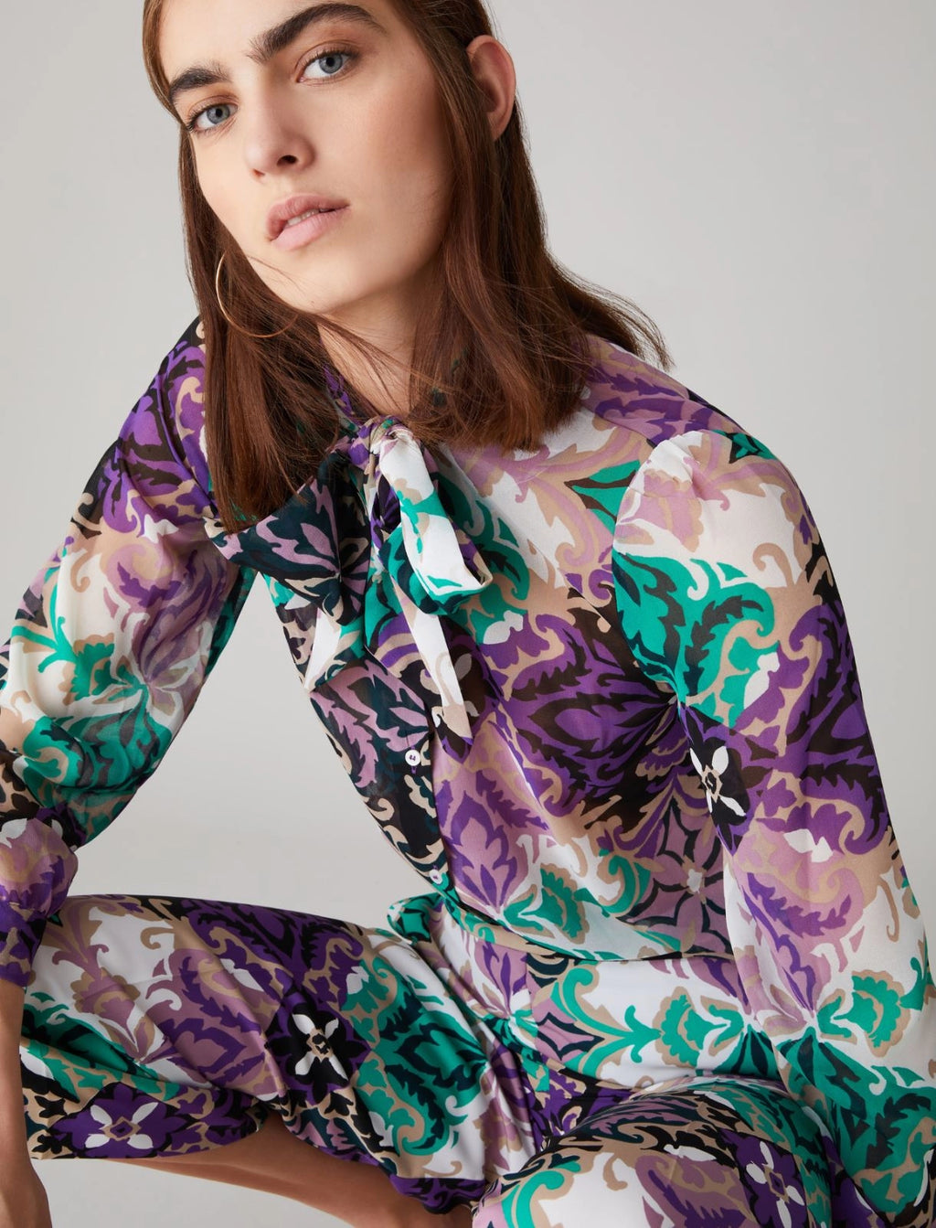 Camicia in georgette con fascia TRONCO