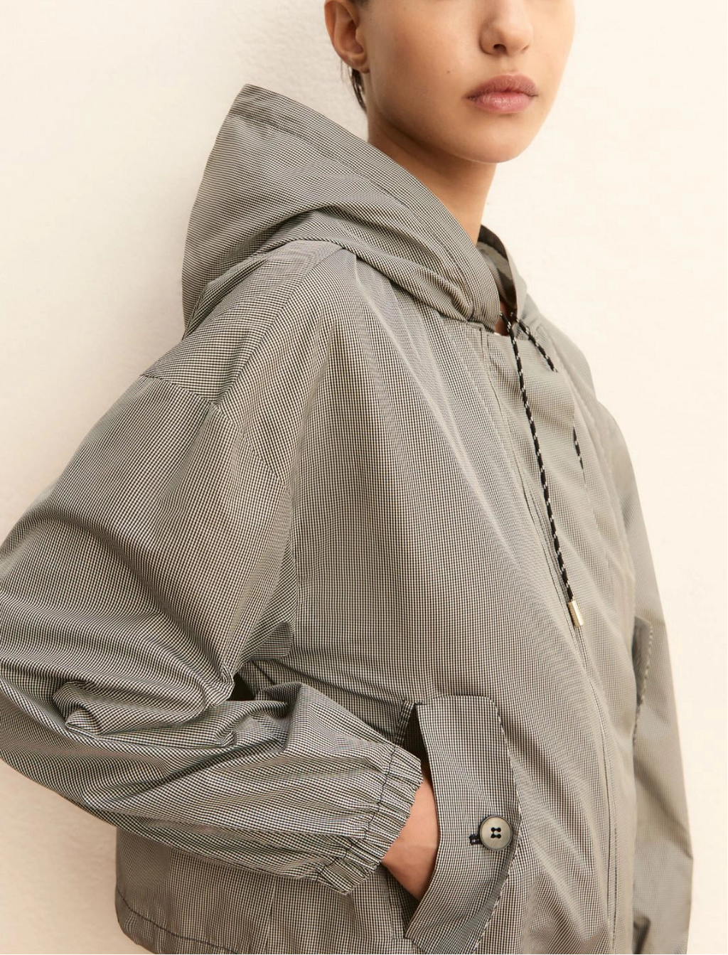 Giubbino in taffetà check EMMZAMIA