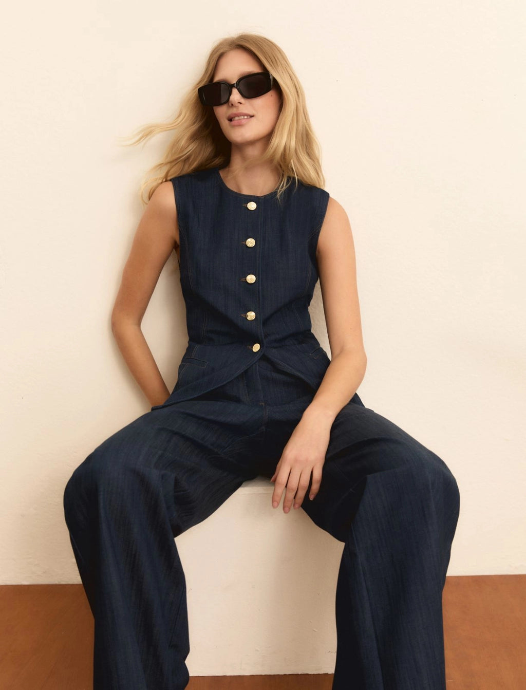 Gilet in denim EMMCACHI - Emme Marella - shopTSa