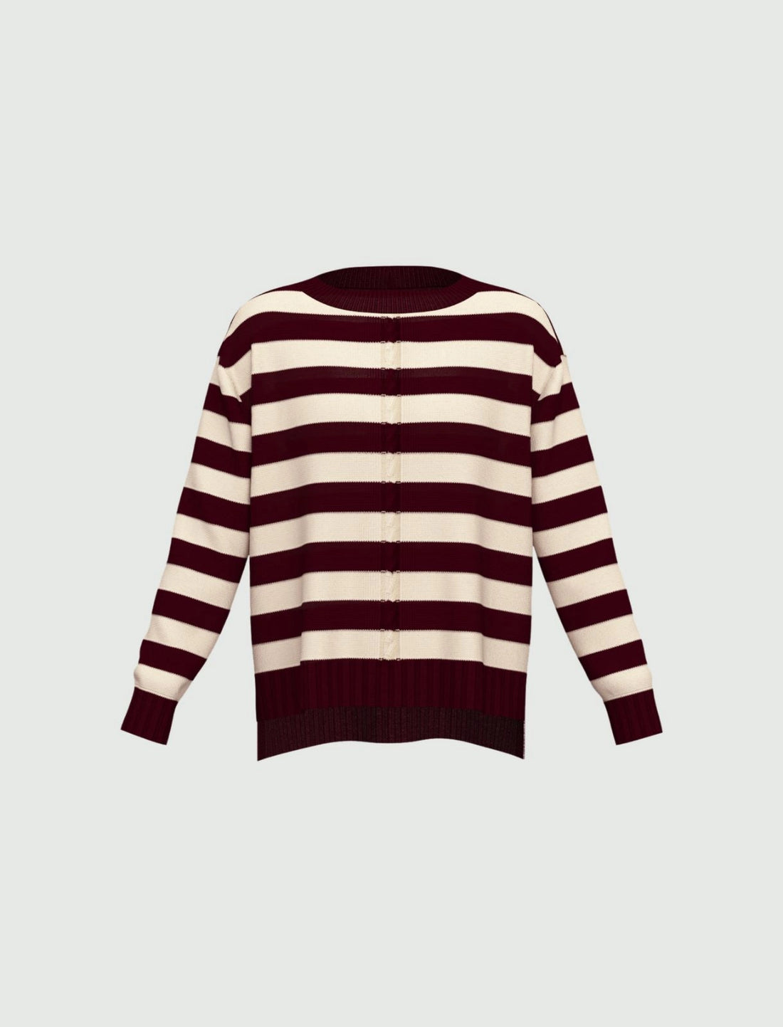 DOVERE cable stripe sweater - EMME Marella