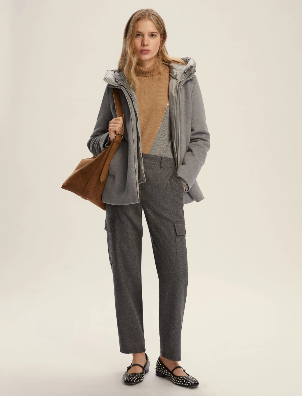 Giaccone imbottito in panno corto SORRISO