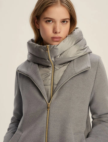 Giaccone imbottito in panno corto SORRISO