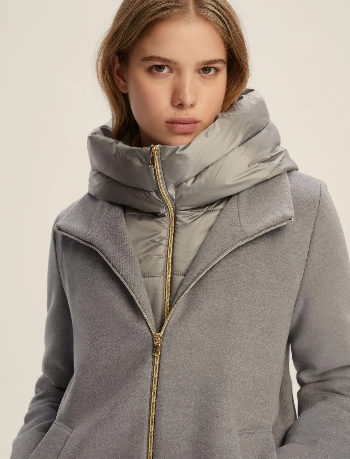 Giaccone imbottito in panno corto SORRISO