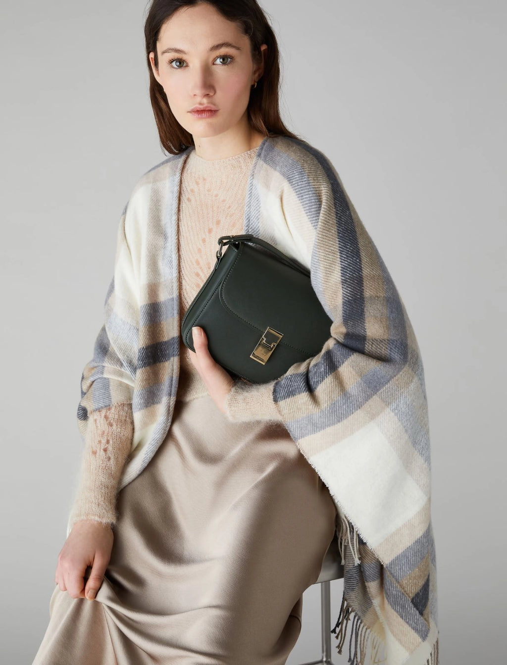 Stola poncho in misto cotone NELLA