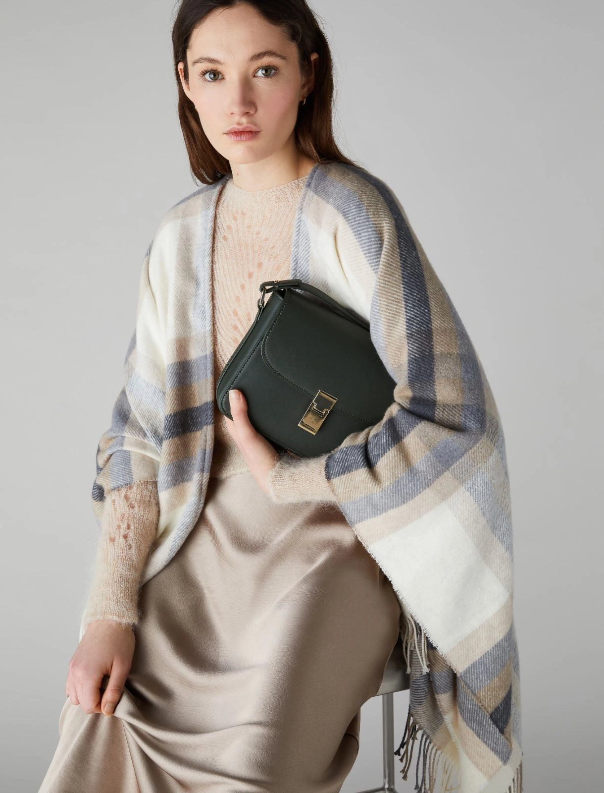 Stola poncho in misto cotone NELLA