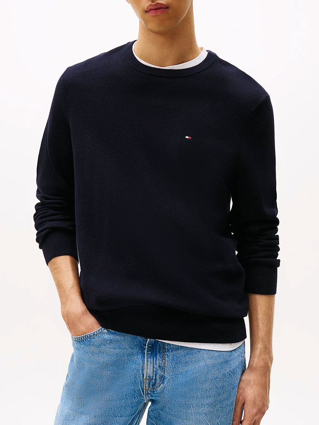 Maglia Th Art. MW0MW36347 Pullover in maglia a nido d'ape - Tommy Hilfiger - shopTSa