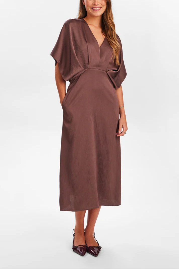 Abito midi cioccolato 705265 - Numph - shopTSa