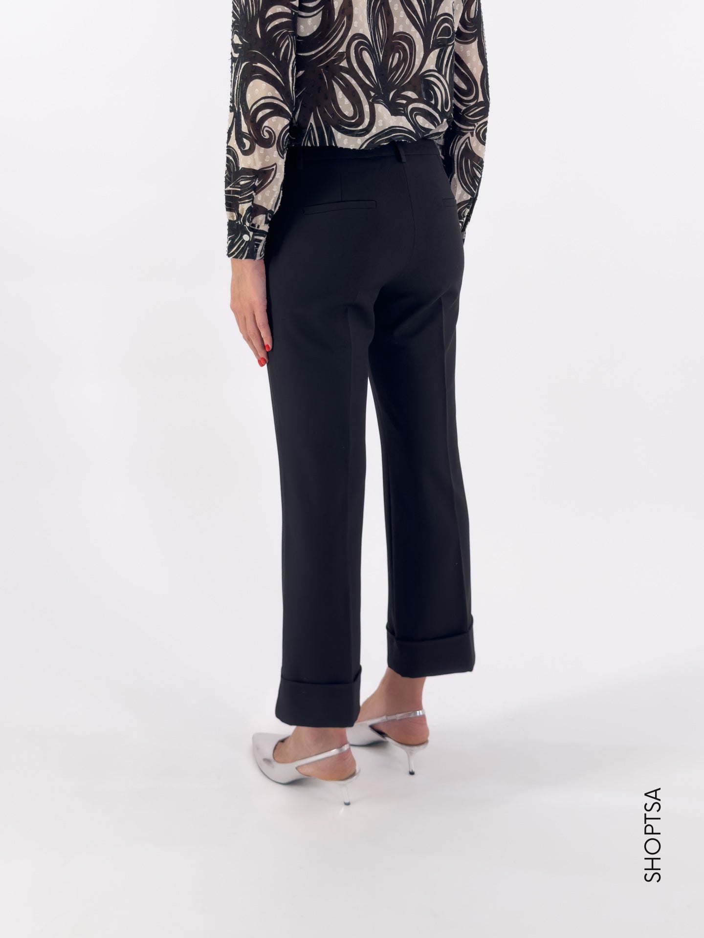 CAIMANO straight turn-up trousers - EMME Marella
