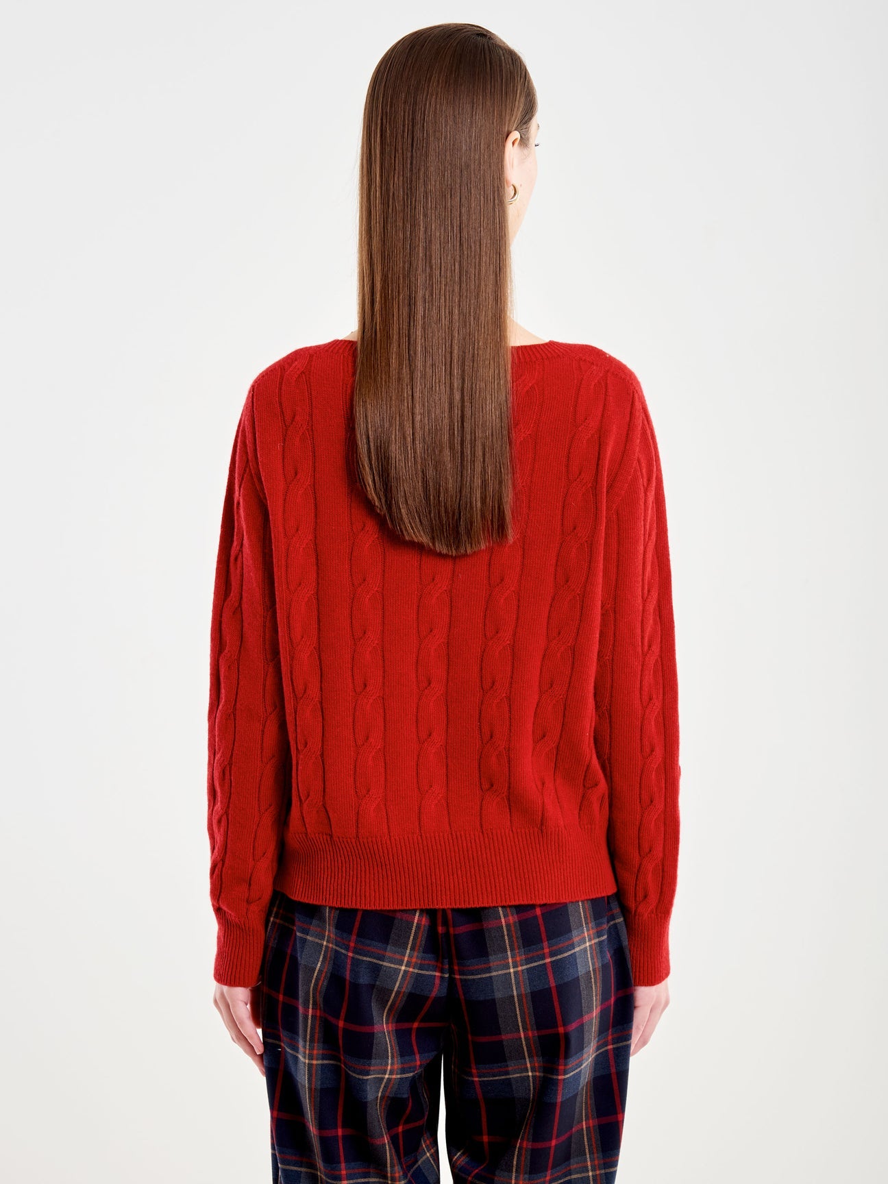 Maglia treccia rosso 77327f