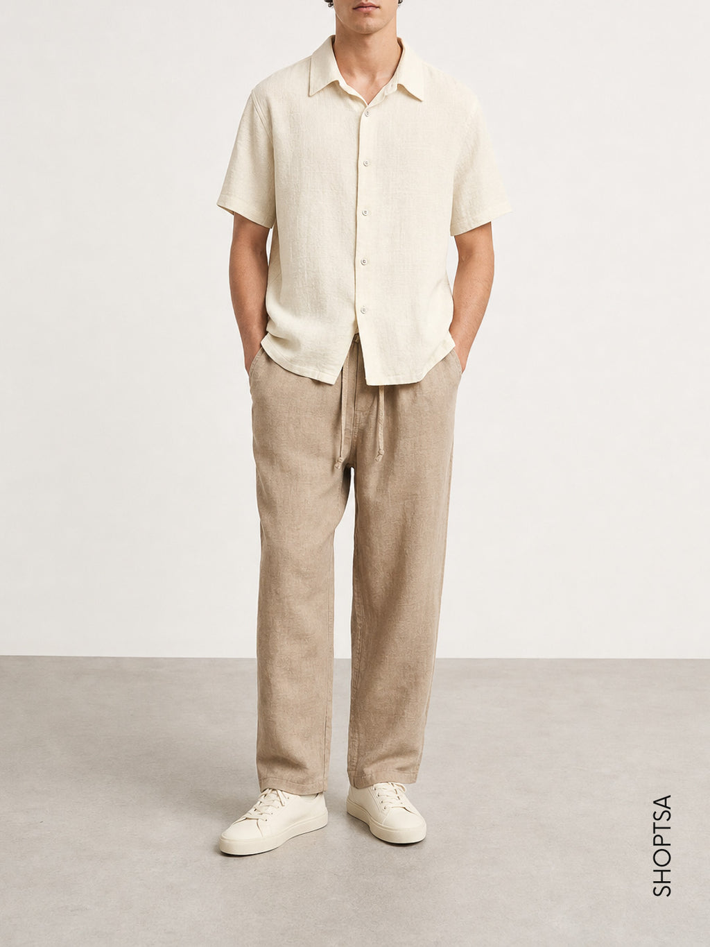 Pantalone Relaxed Fit 100% Lino