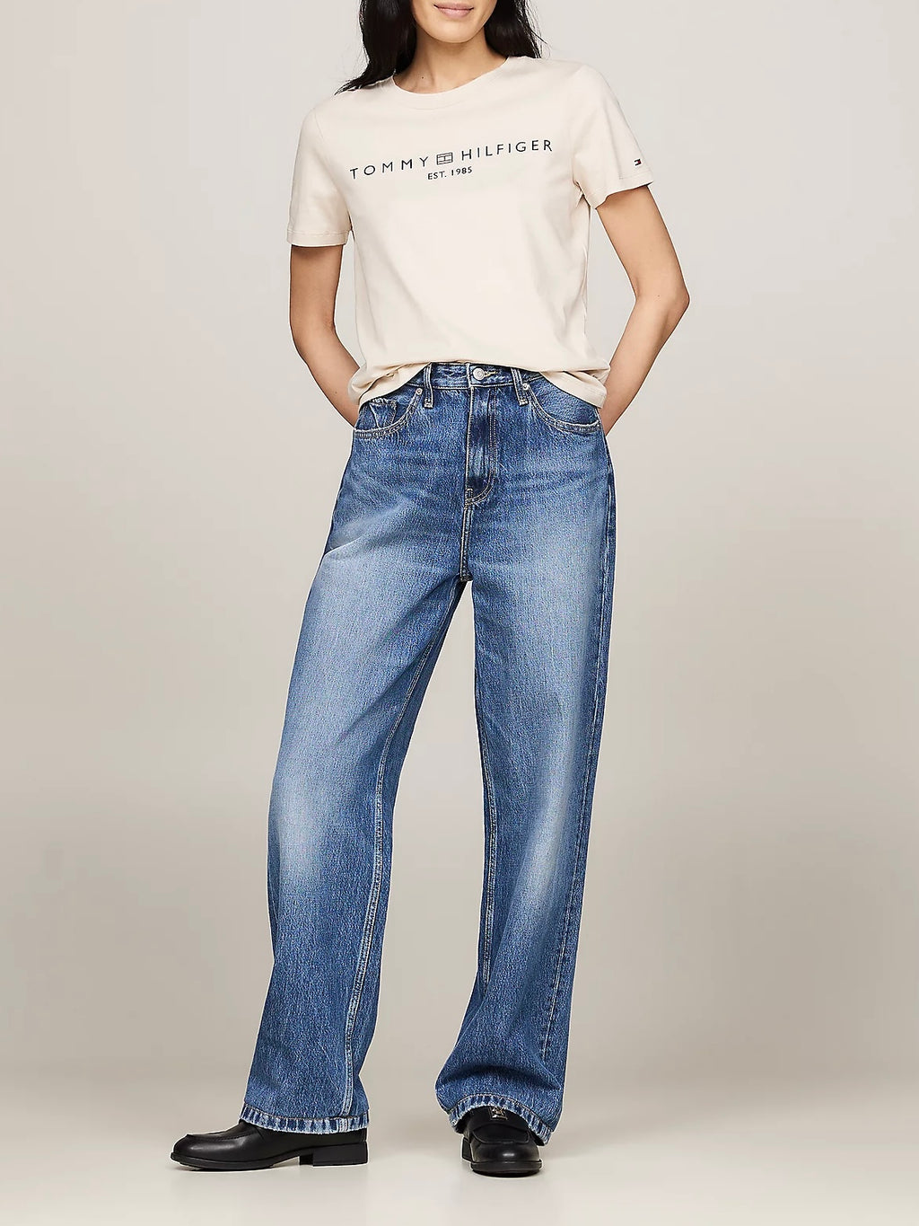 T-shirt girocollo con logo