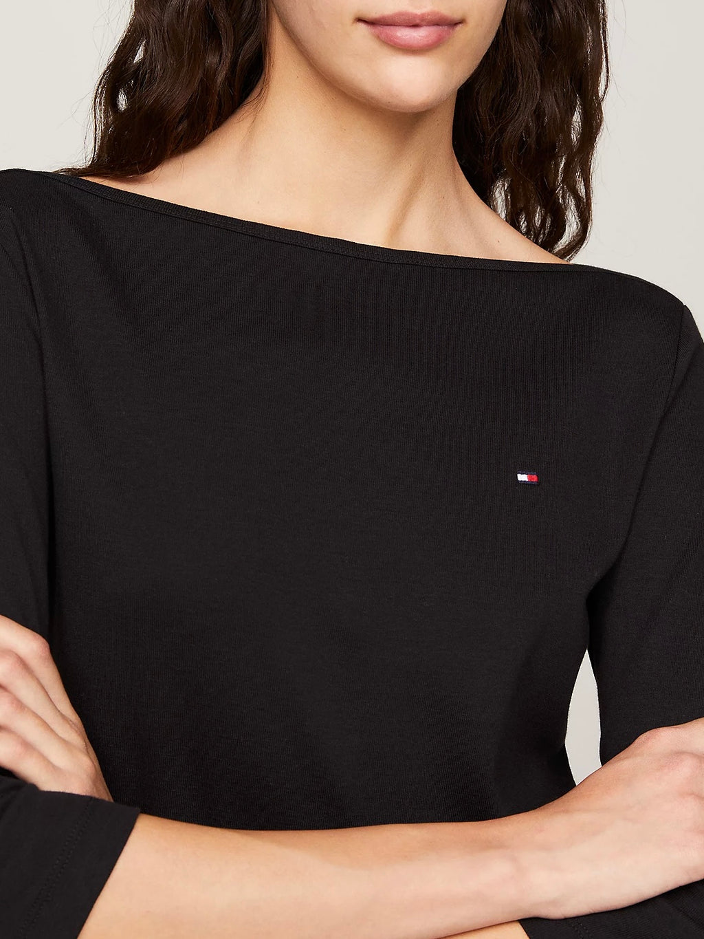 T-shirt Slim Fit, manica a tre quarti