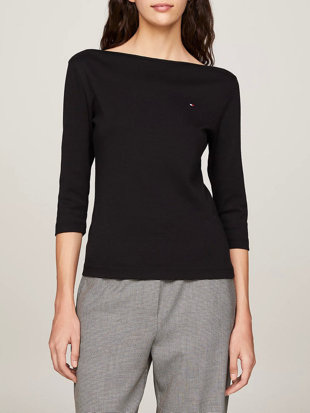 T-shirt Slim Fit, manica a tre quarti