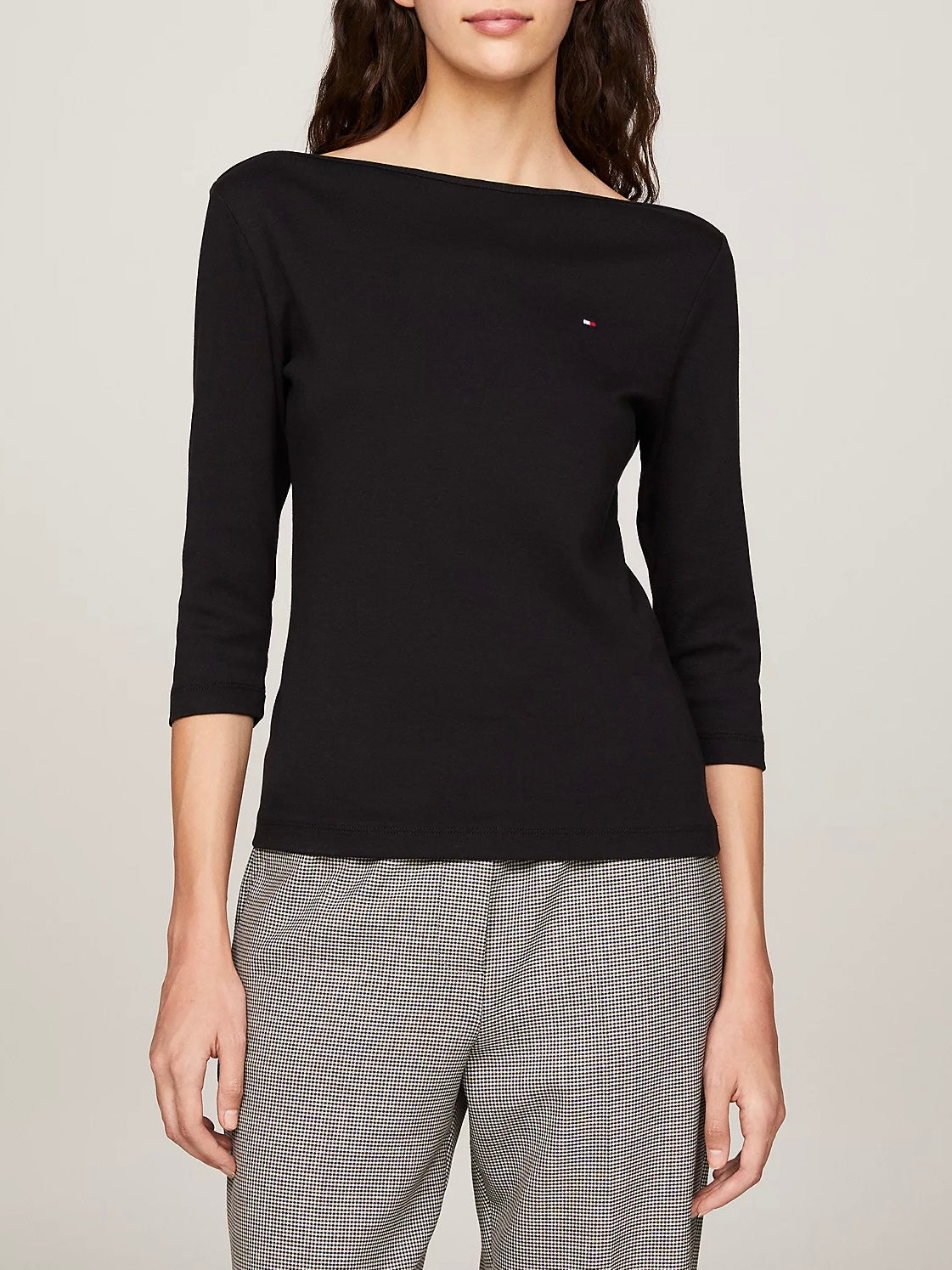 T-shirt Slim Fit, manica a tre quarti