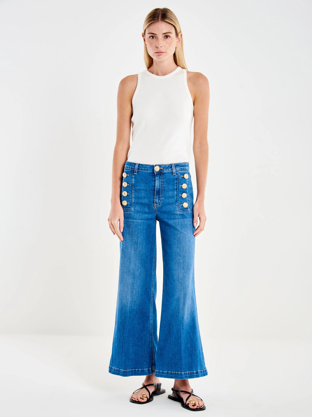 Jeans Cristina con bottoni dab5046 - Vicolo - shopTSa