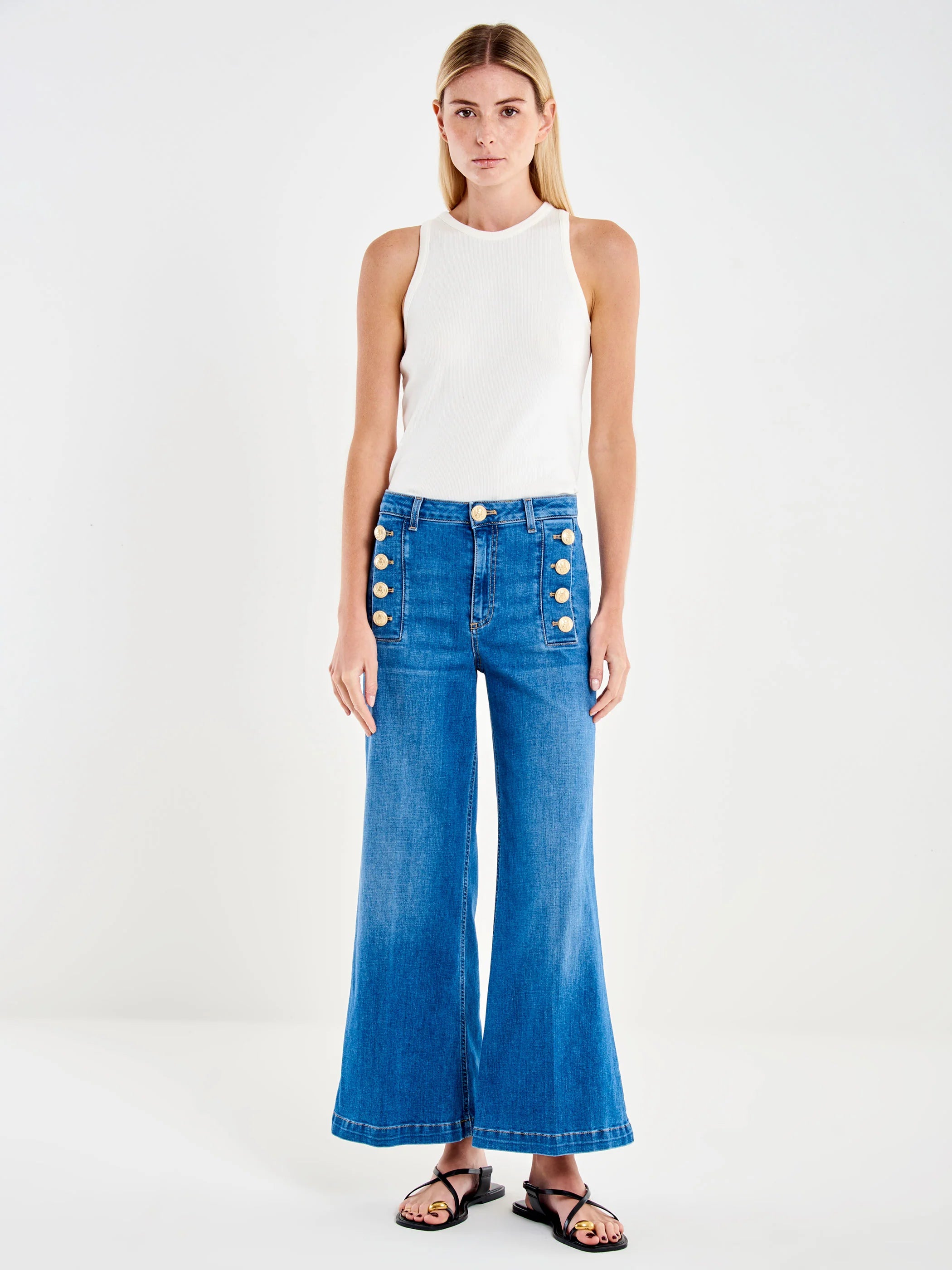 Jeans Cristina con bottoni dab5046 - Vicolo - shopTSa