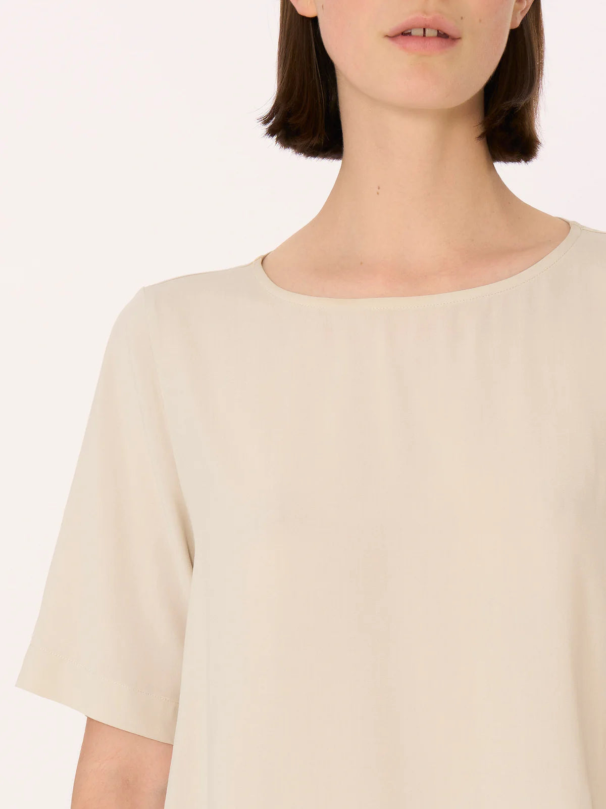 Blusa a manica corta in eco seta Dm64s7 - RAGNO - Ragno - shopTSa