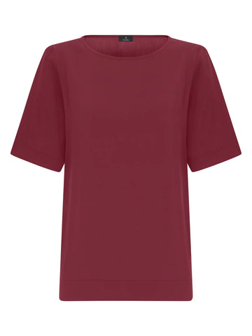 Blusa a manica corta in eco seta Dm64s7 - RAGNO