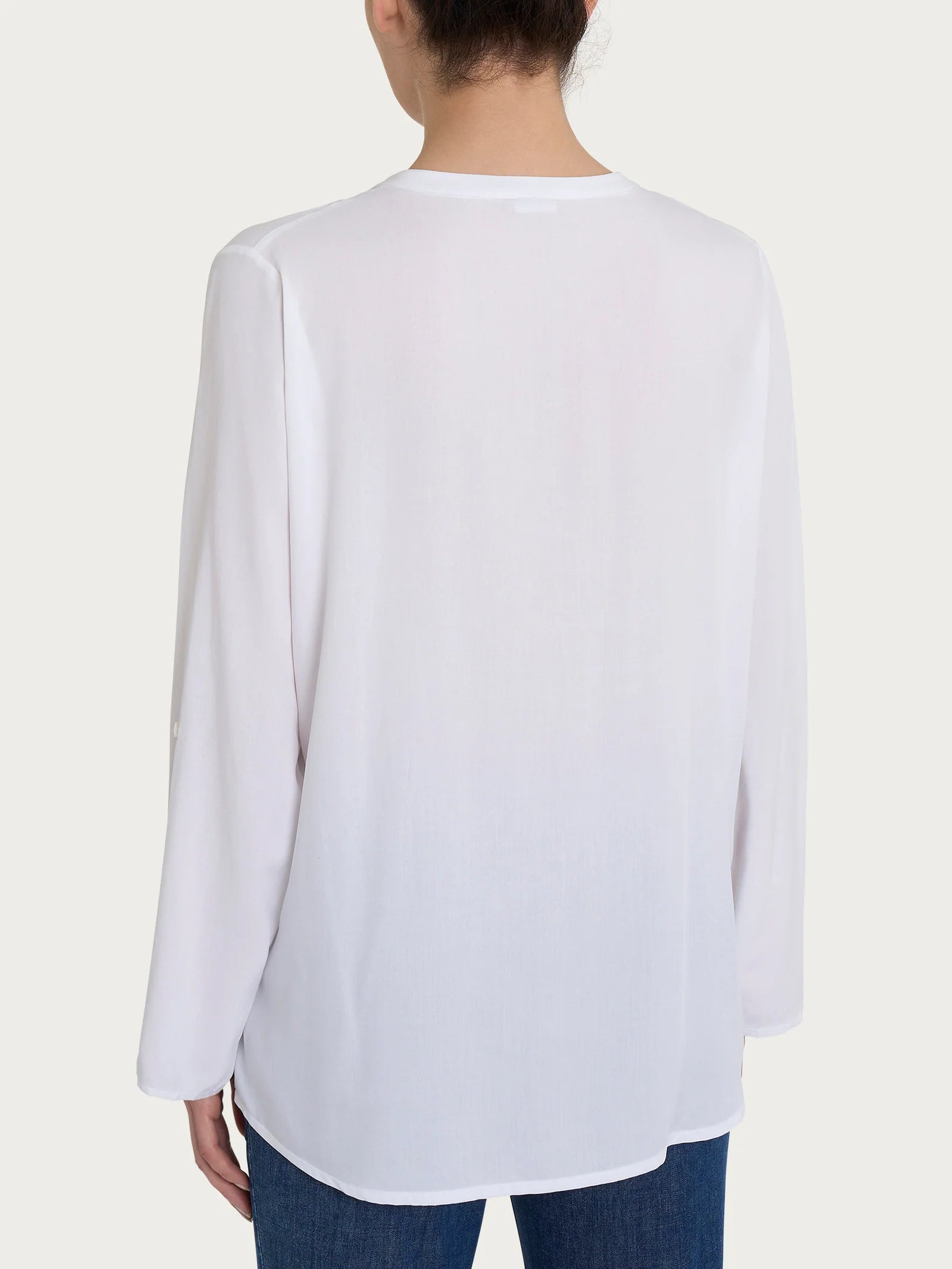 Camicia coreana basica in viscosa DM64SI - RAGNO