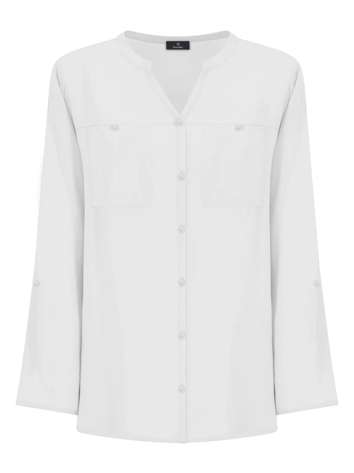 Camicia coreana basica in viscosa DM64SI - RAGNO