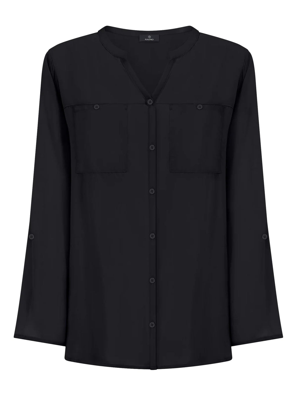 Camicia coreana basica in viscosa DM64SI - RAGNO - Ragno - shopTSa
