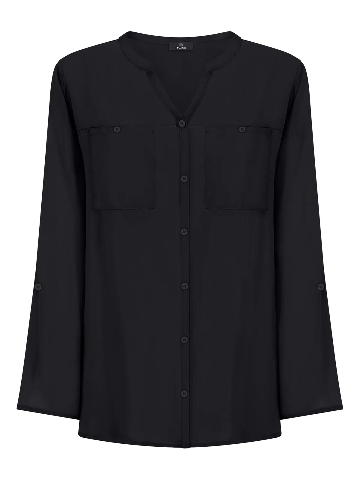 Camicia coreana basica in viscosa DM64SI - RAGNO