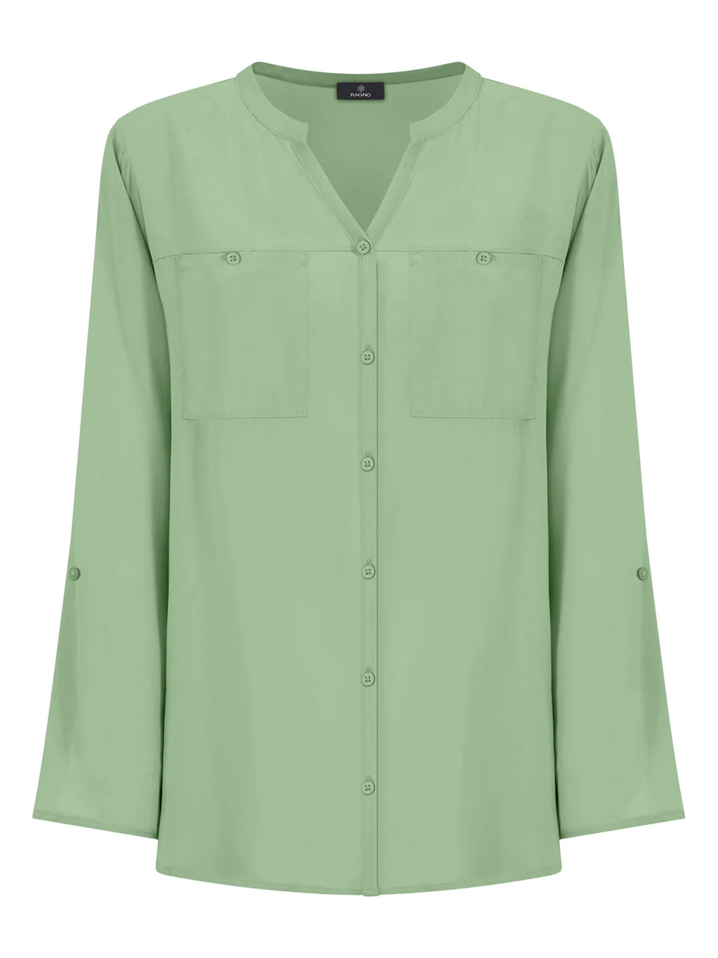 Camicia coreana basica in viscosa DM64SI - RAGNO - Ragno - shopTSa
